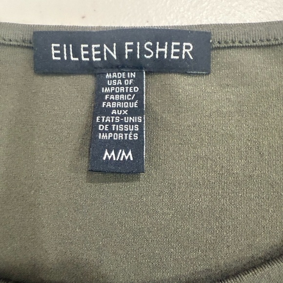 Eileen Fisher Sleeveless Top Long Khaki Green Size Medium - Picture 4 of 7